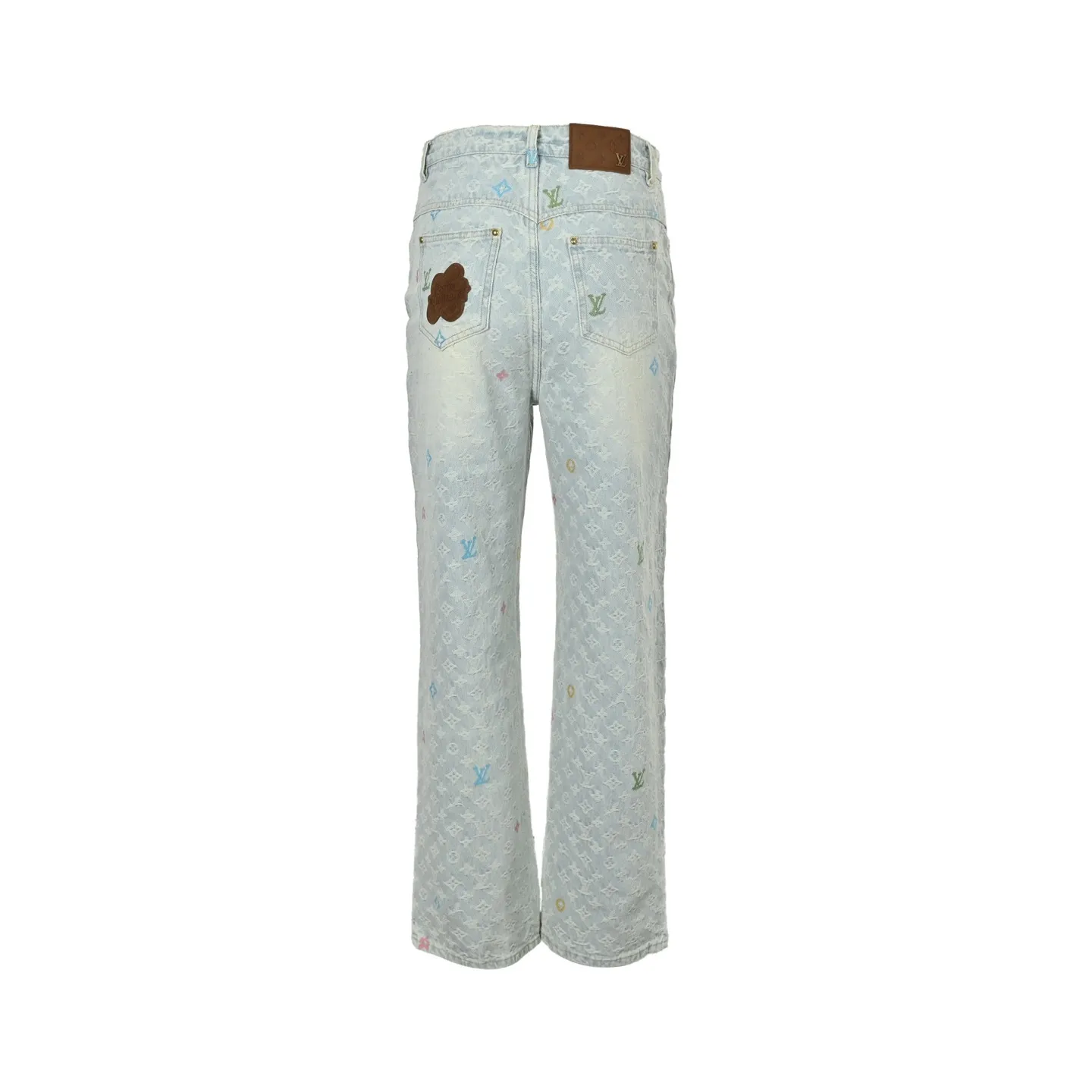 Louis Vuitton/Louis Vuitton Tyler joint style old flower jacquard embroidered jeans